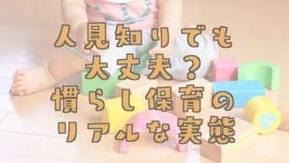 慣らし保育　期間　泣く　0歳　スケジュール